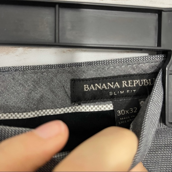 Banana Republic Black Gray Slim Fit Chino Pants - Picture 3 of 5